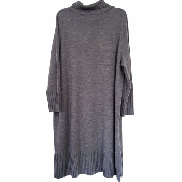 Eileen Fisher Ash Extra Fine Merino Wool Turtleneck Dress Size 2X - Picture 6 of 8